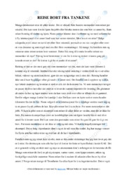 Reise bort fra tankene | Essay | Norsk