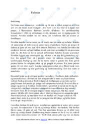 Faderen | Analyse av novelle | Norsk