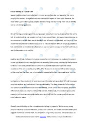 Sexual identity in a youth’s life | Oppgave i engelsk