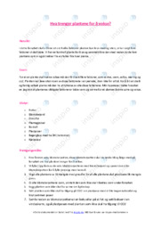 Hva trenger planten for å vokse | Oppgave i naturfag