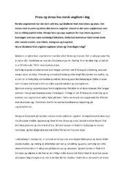 Press og stress hos norsk ungdom i dag | Oppgave i norsk