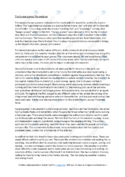 The hunger games | Filmanalyse i engelsk | Suzann Collins