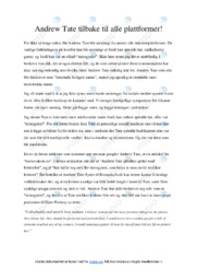 Andrew Tate | Oppgave | Innlevering | Norsk