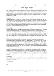 For mye makt | Oppgave | Norsk