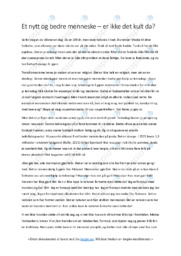 Et nytt og bedre menneske | Oppgave i norsk